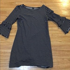 Navy and white dress